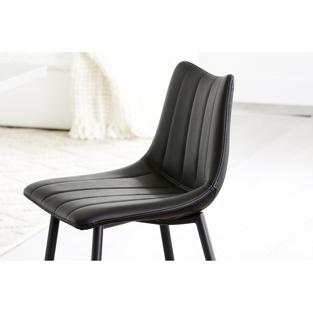 Alibi Counter Stool Matte Black - Set of Two