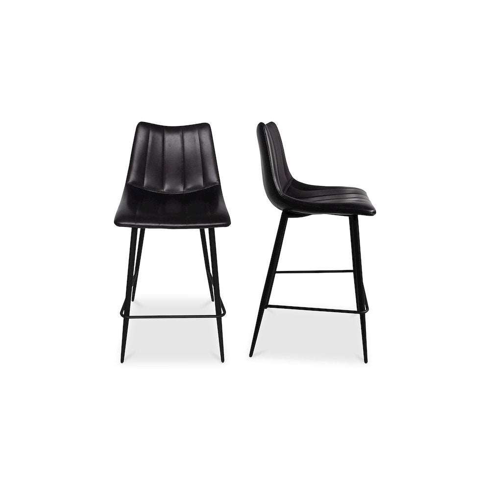 Alibi Counter Stool Matte Black - Set of Two