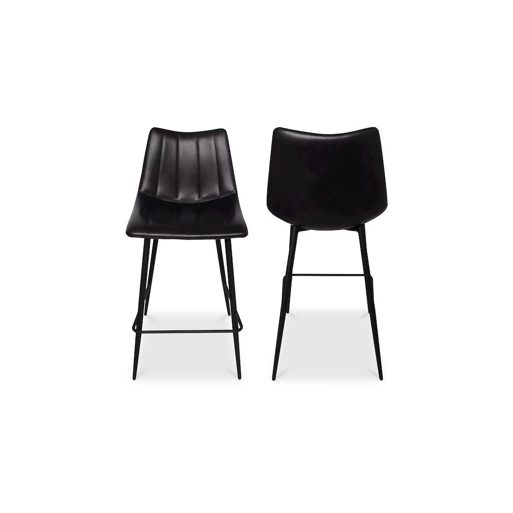 Alibi Counter Stool Matte Black - Set of Two