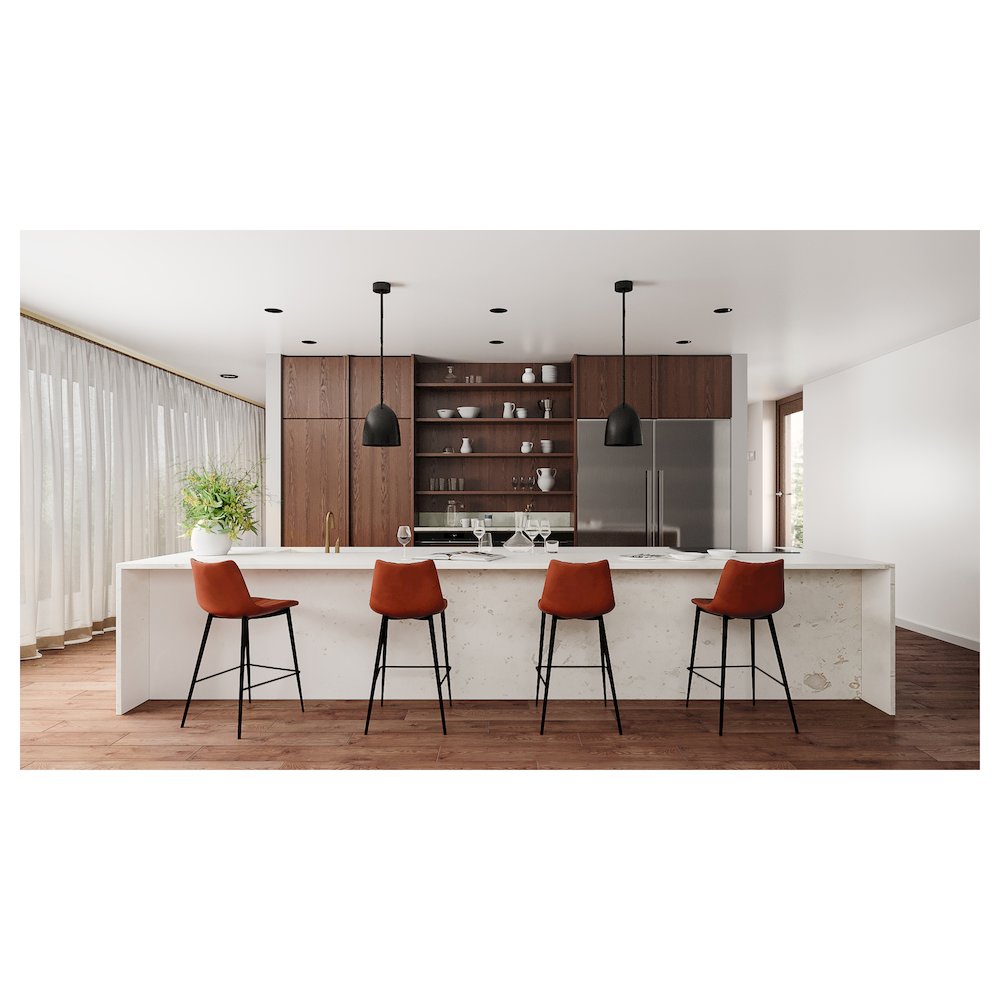 Alibi Counter Stool Brown - Set of Two