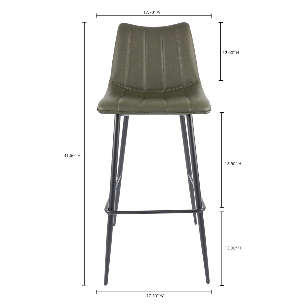 Alibi Bar Stool Dark Green - Set of Two