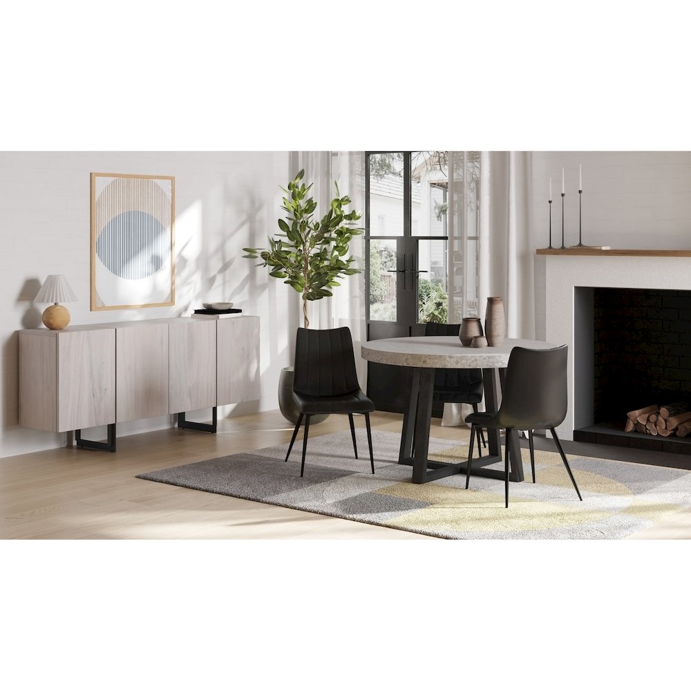 Alibi Dining Chair Matte Black - Set of Two