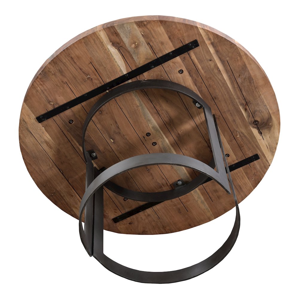 Bent Round Dining Table 54In Brown