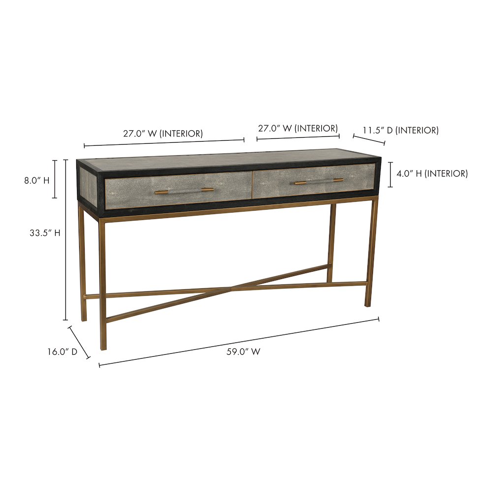 Mako Console Table Grey