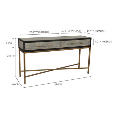 Mako Console Table Grey