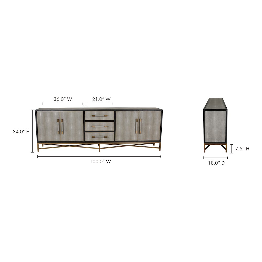 Mako Sideboard Large Grey