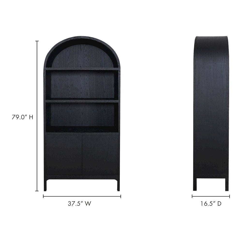 Wilde Display Cabinet Black Oak