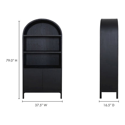 Wilde Display Cabinet Black Oak