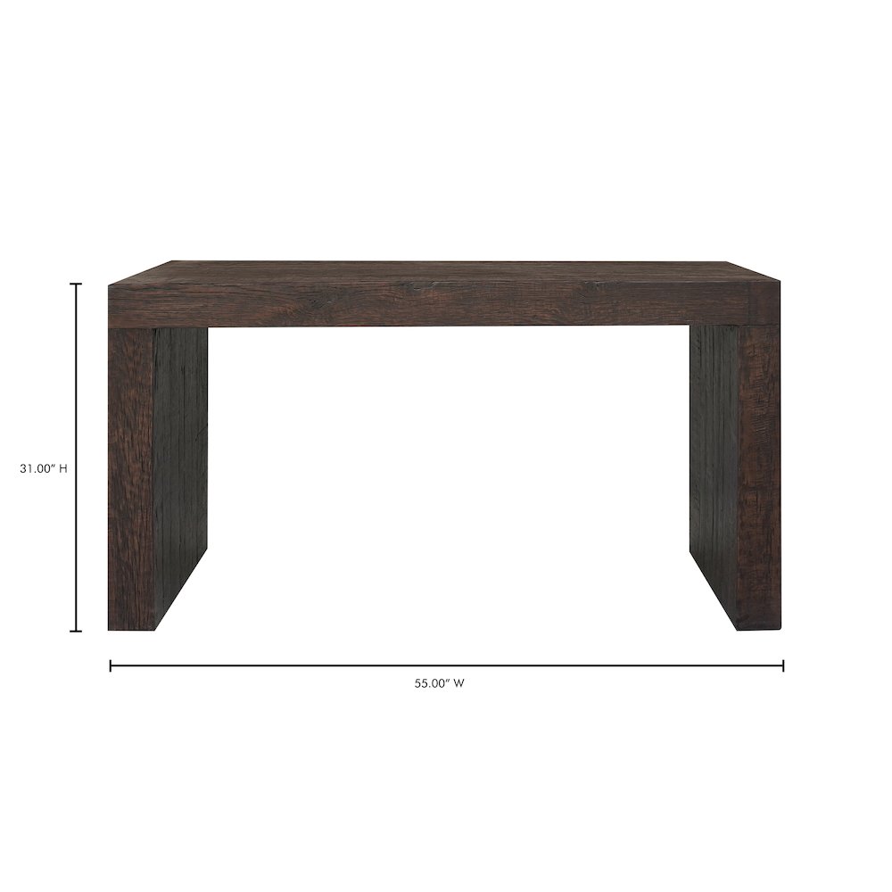 Evander Console Table Rustic Brown