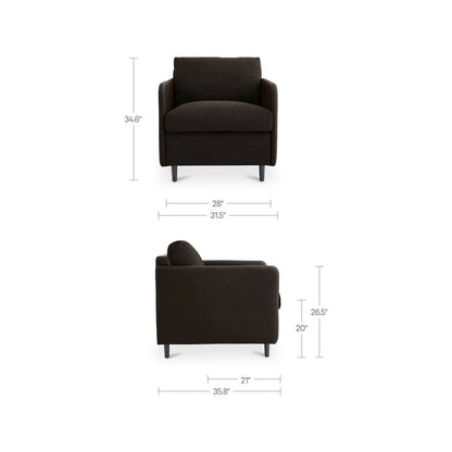 Teller Accent Chair Warm Black