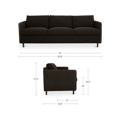 Teller Sofa Warm Black
