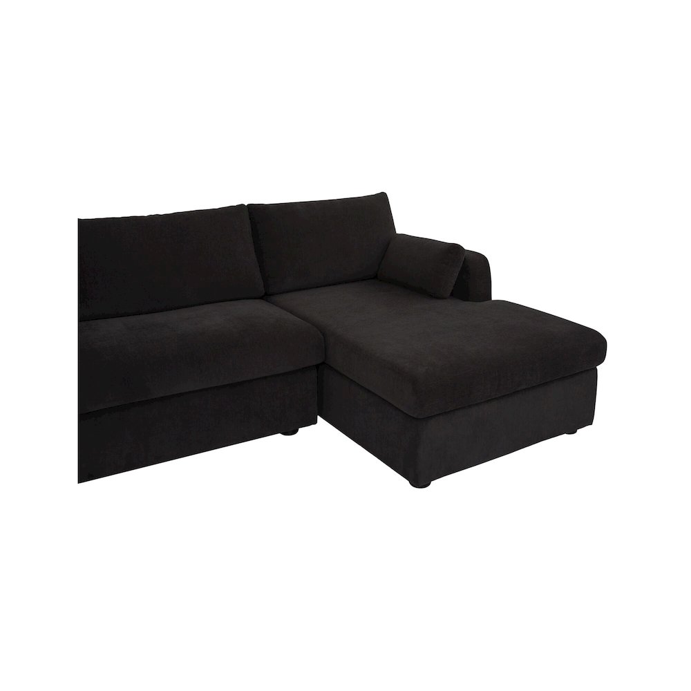 Burrow Sleeper Sectional With Storage Chaise Black Right