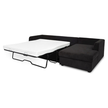 Burrow Sleeper Sectional With Storage Chaise Black Right