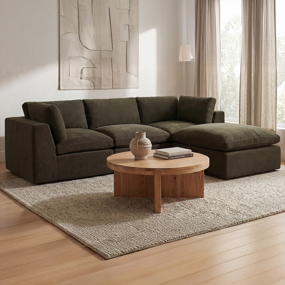 Cates Lounge Modular Sectional Dark Green
