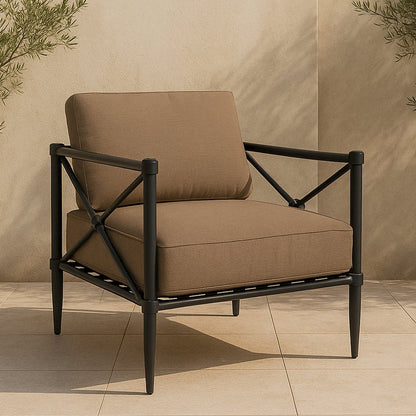 Willow Outdoor Accent Chair Light Brown