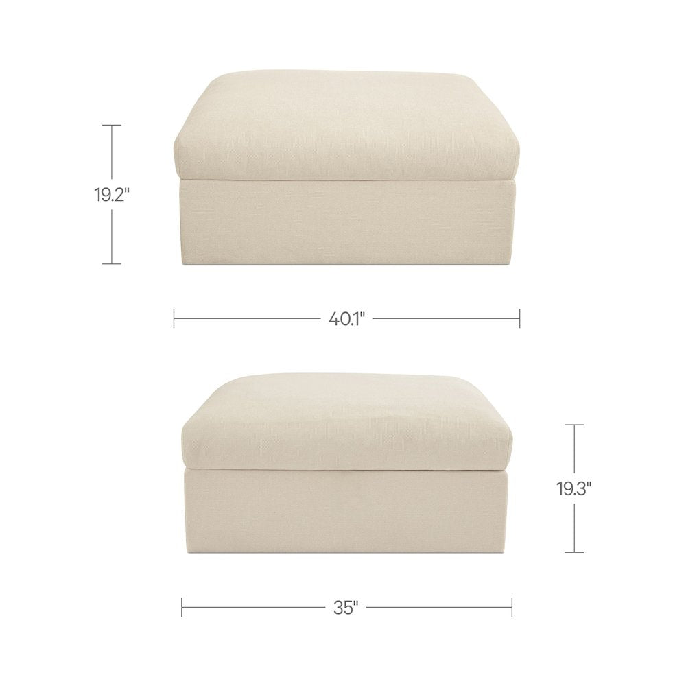 Swift Storage Ottoman Light Beige