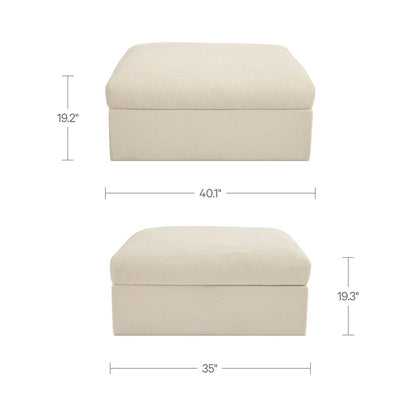 Swift Storage Ottoman Light Beige