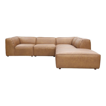 Form Classic L-Shaped Modular Sectional Sonoran Tan Leather