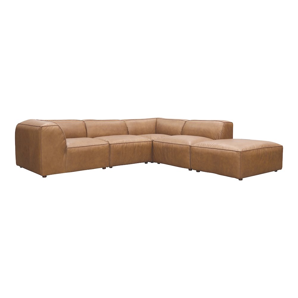 Form Classic L-Shaped Modular Sectional Sonoran Tan Leather