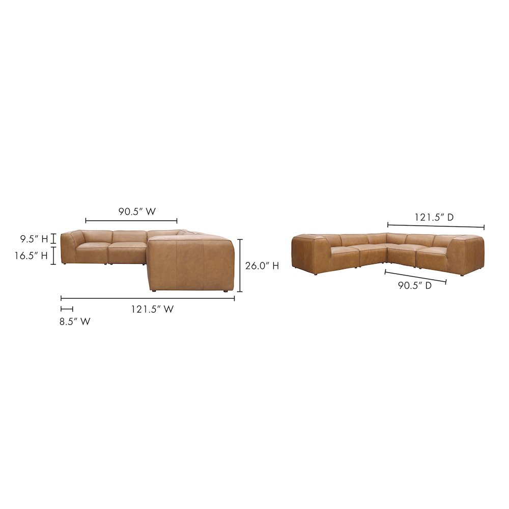 Form Dream Modular Sectional Sonoran Tan Leather