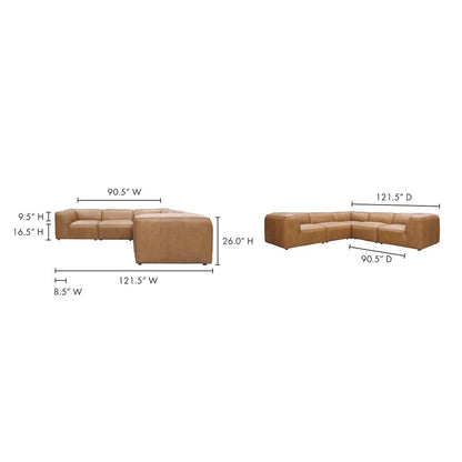 Form Dream Modular Sectional Sonoran Tan Leather
