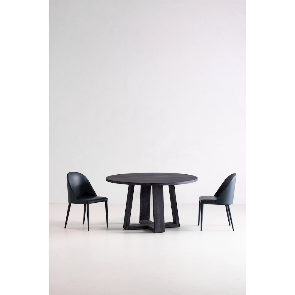 Burton Dining Chair Dark Teal Vegan Leather - Set of Two