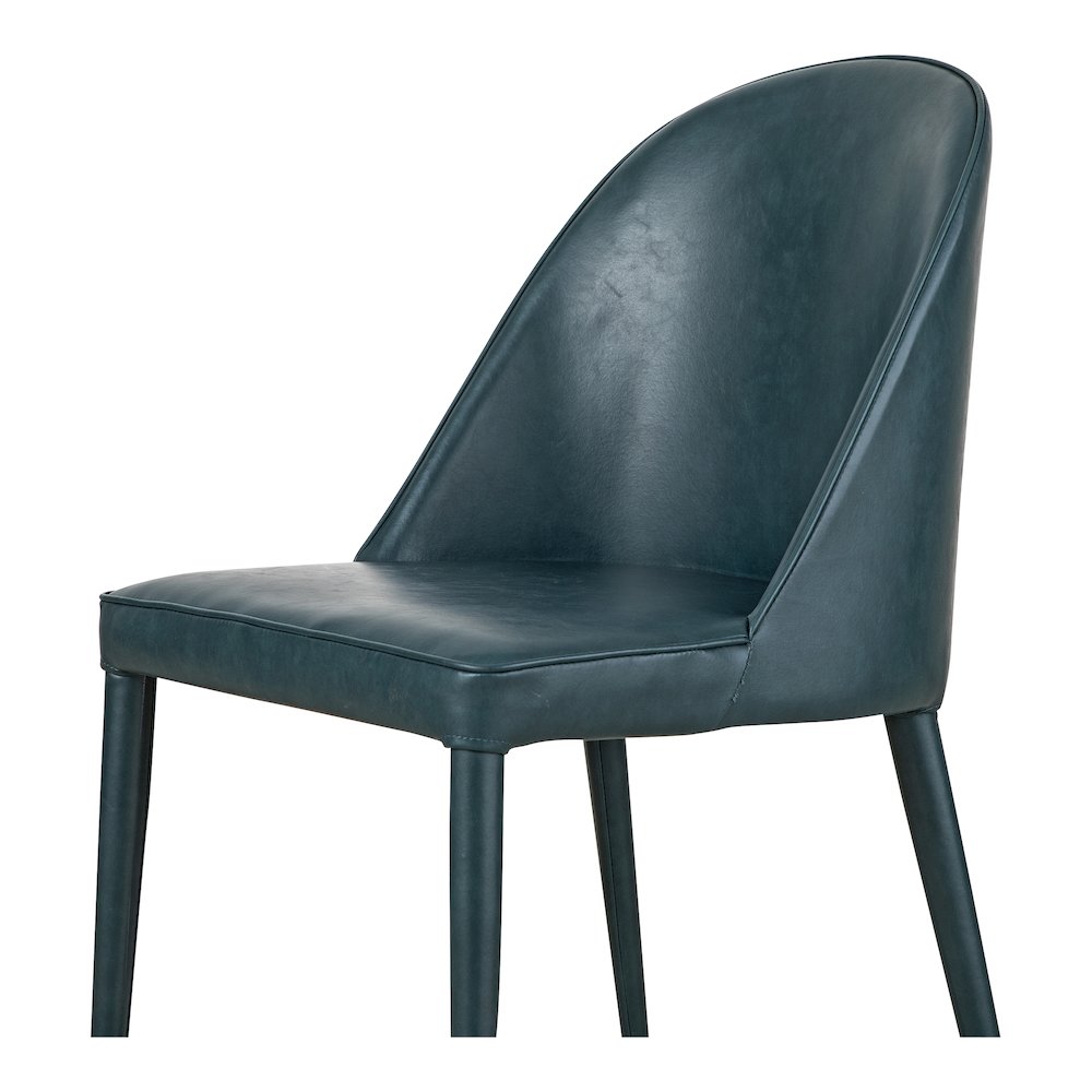 Burton Dining Chair Dark Teal Vegan Leather - Set of Two