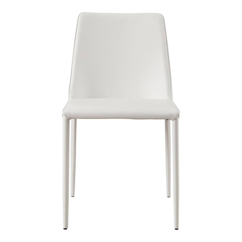Nora Dining Chair White Vegan Leather - Set of Two