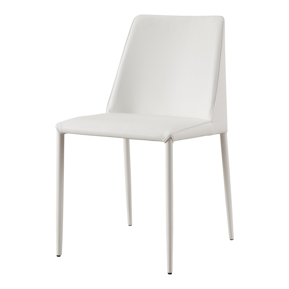 Nora Dining Chair White Vegan Leather - Set of Two
