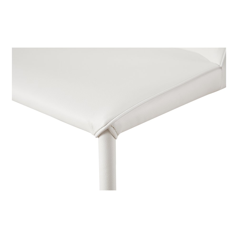 Nora Dining Chair White Vegan Leather - Set of Two