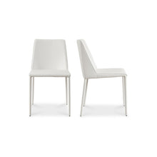 Nora Dining Chair White Vegan Leather - Set of Two