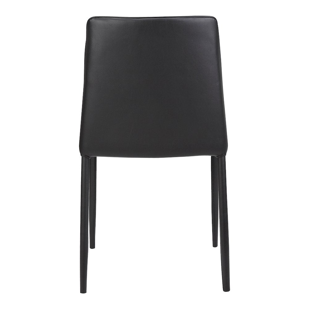 Nora Dining Chair Black Vegan Leather - Set of Two