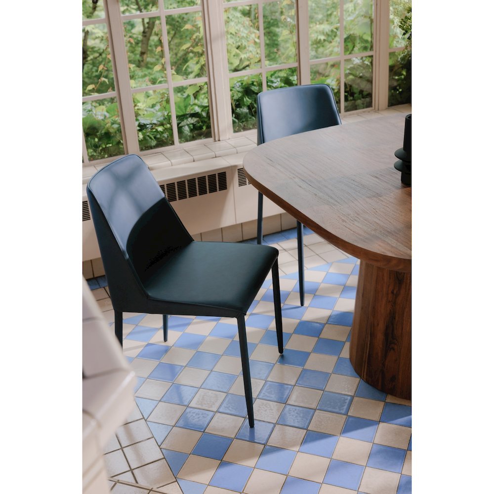 Nora Dining Chair Ocean Cavern Grey Vegan Leather - Set of Two