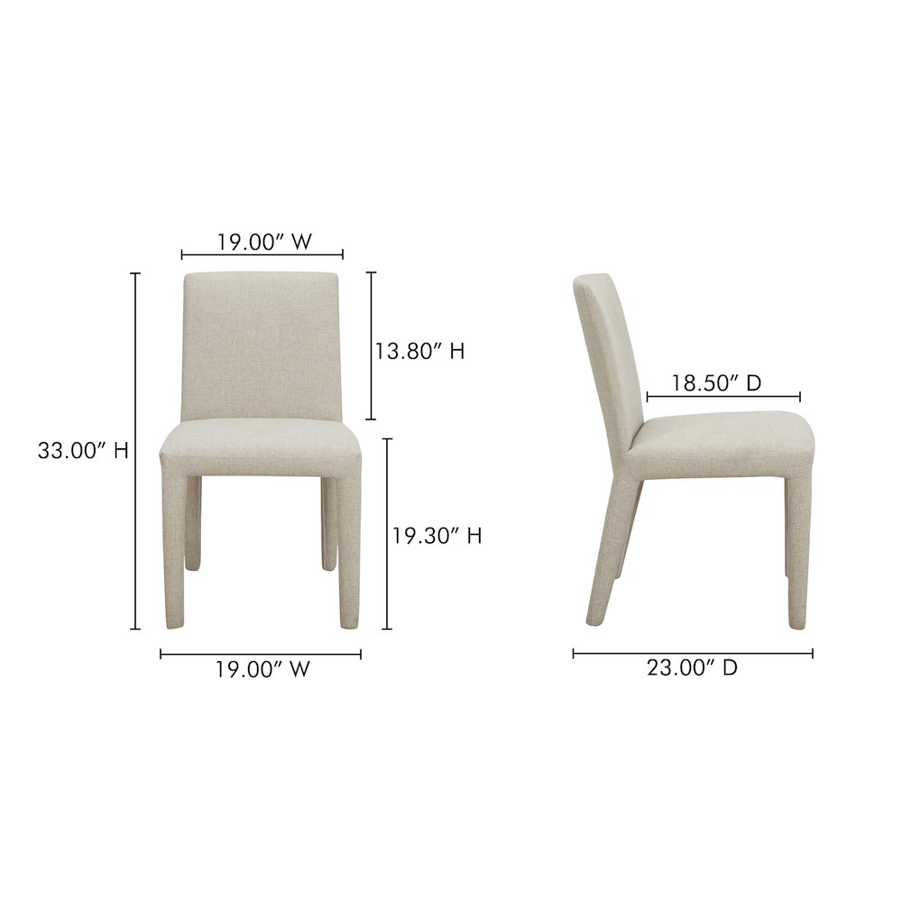 Monte Dining Chair Beige - Set of Two