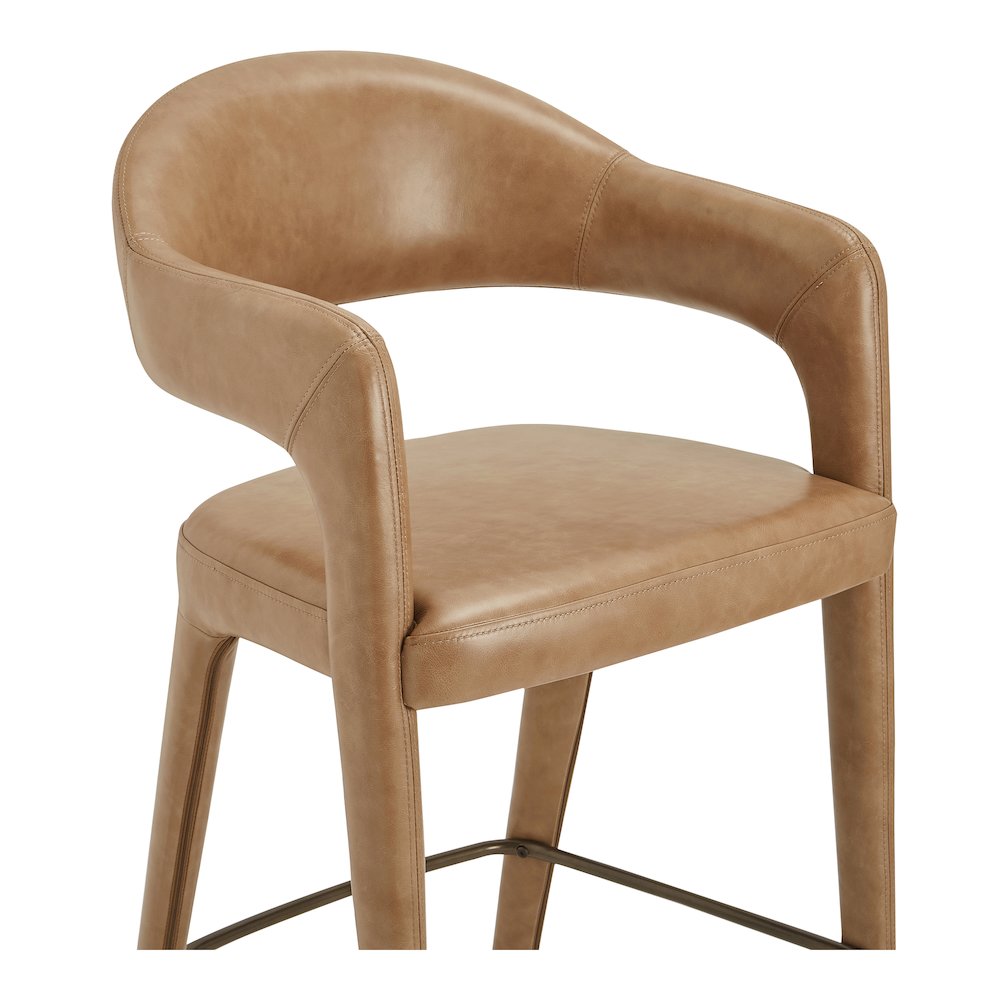Martens Counter Stool Brown Leather
