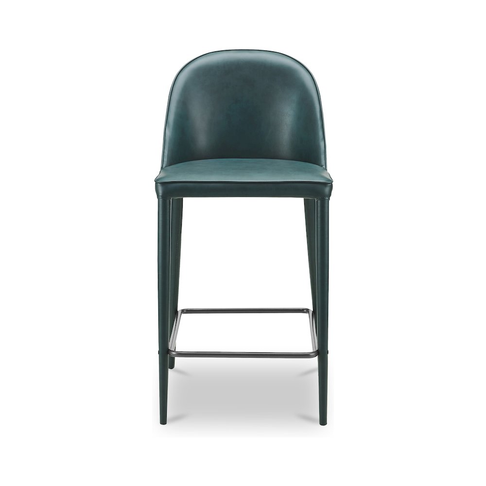 Burton Counter Stool Dark Teal Vegan Leather