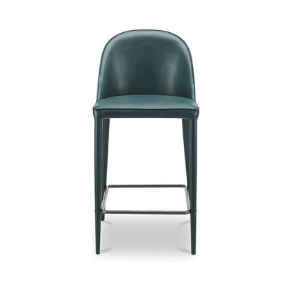 Burton Counter Stool Dark Teal Vegan Leather