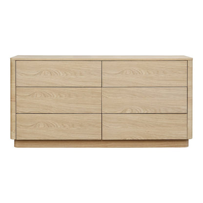 Round Off Dresser Light Oak Brown