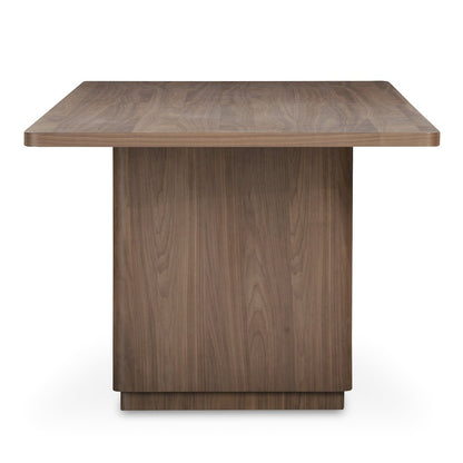 Round Off Small Dining Table Walnut Brown