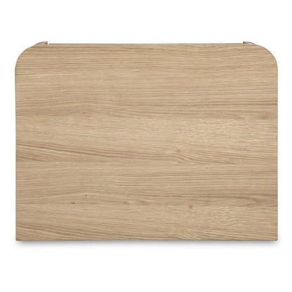Round Off Tall Nightstand Natural Oak