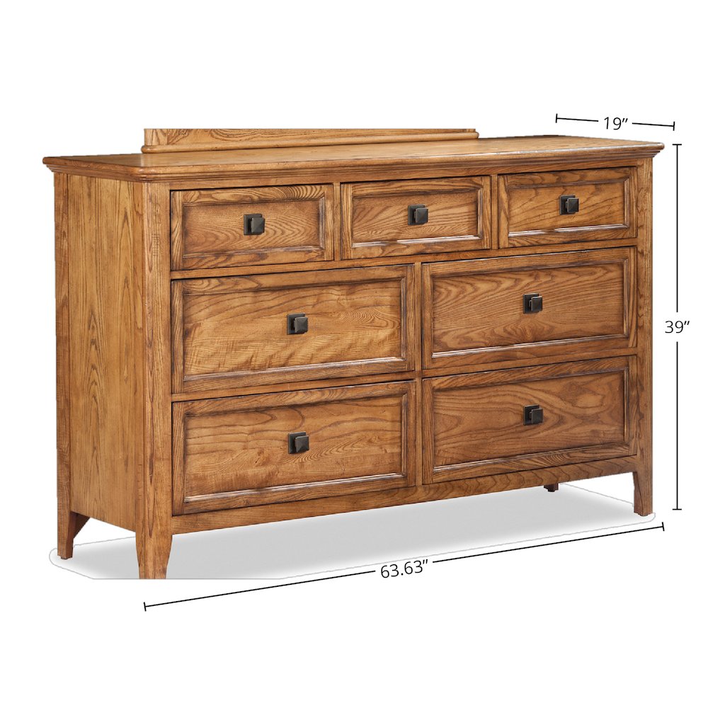 Alta 7-Drawer Dresser, Brushed Ash