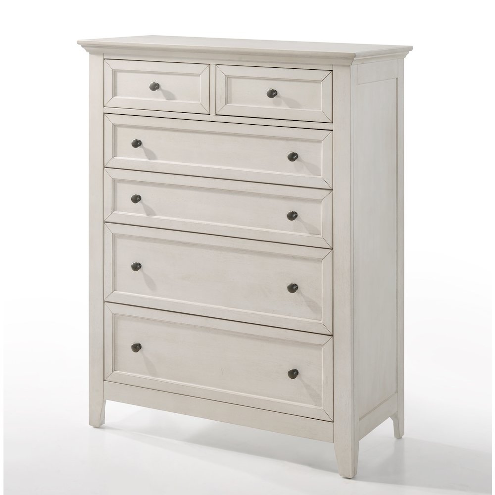San Mateo 6-Drawer Standard Chest, Rustic White