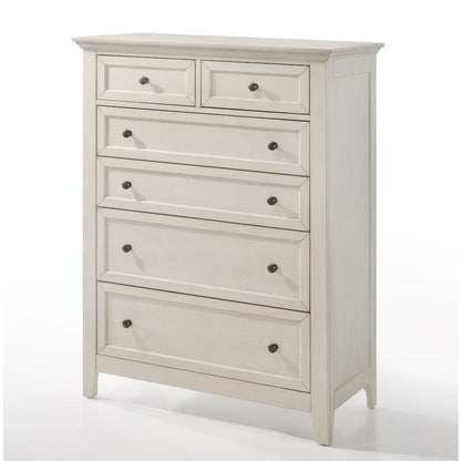 San Mateo 6-Drawer Standard Chest, Rustic White