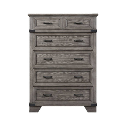 Forge 6-Drawer Standard Chest, Brushed Steel