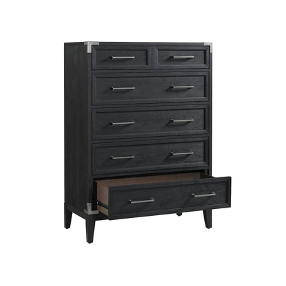 Laguna 5-Drawer Chest, Weathered Steel