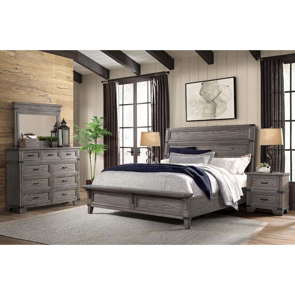 Forge 9-Drawer Dresser, Brushed Steel