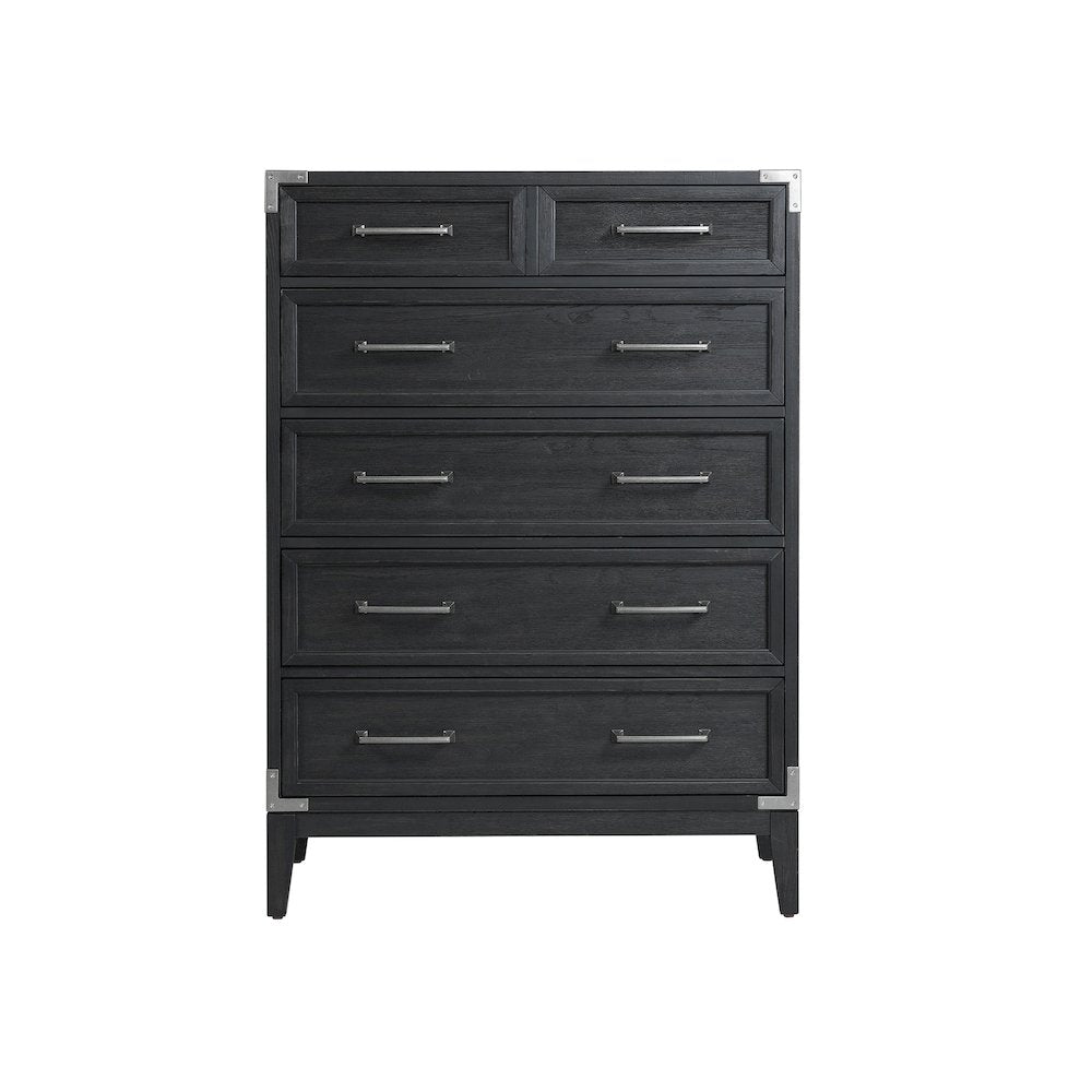 Laguna 5-Drawer Chest, Weathered Steel