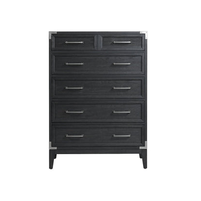 Laguna 5-Drawer Chest, Weathered Steel