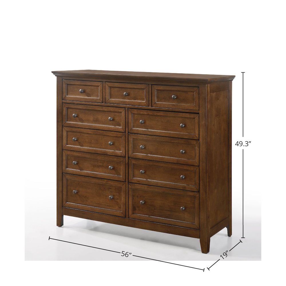 San Mateo 11-Drawer Gentlemen's Chest, Tuscan