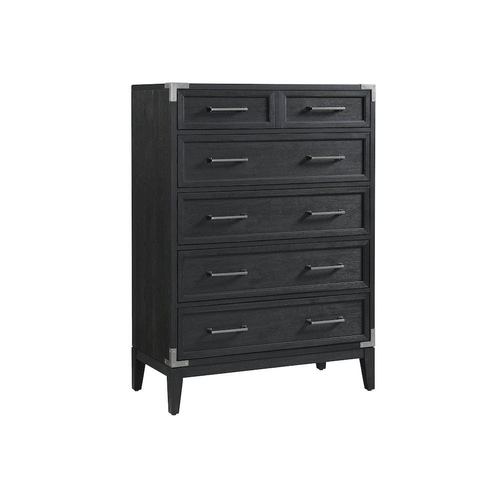 Laguna 5-Drawer Chest, Weathered Steel